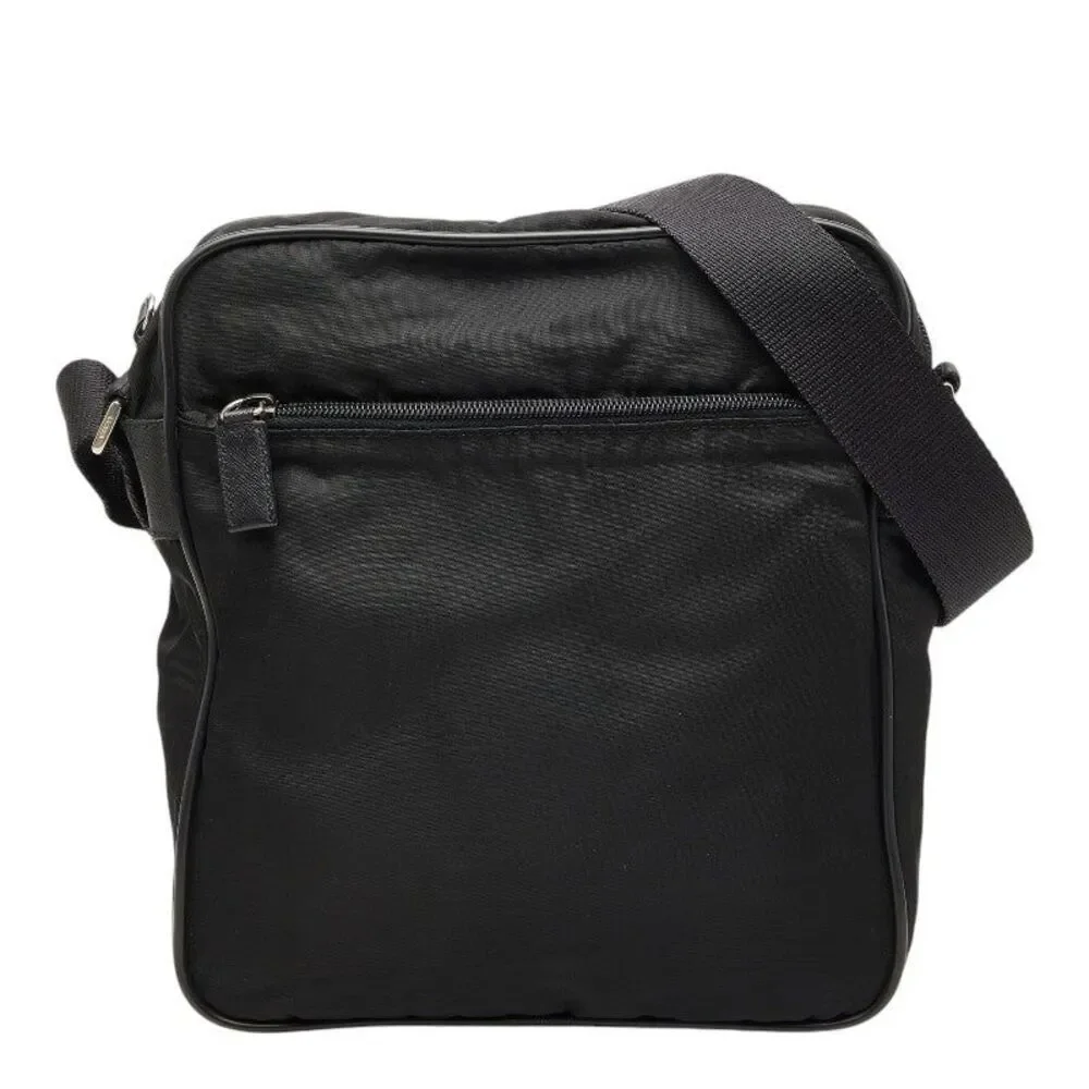Prada Triangle Logo Plate Shoulder Bag